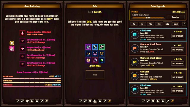 Cube Upgrade, Prestige and endless levels screenshot